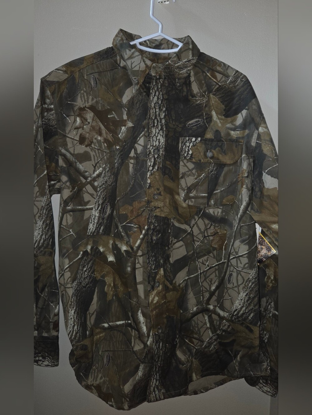 Men's Lightweight Camo Shirt Jacket - Realtree Pattern Organic Cotton Y2K Era